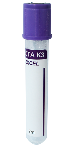 K3 EDTA Tube, 13x75mm, Purple Cap, 2ml